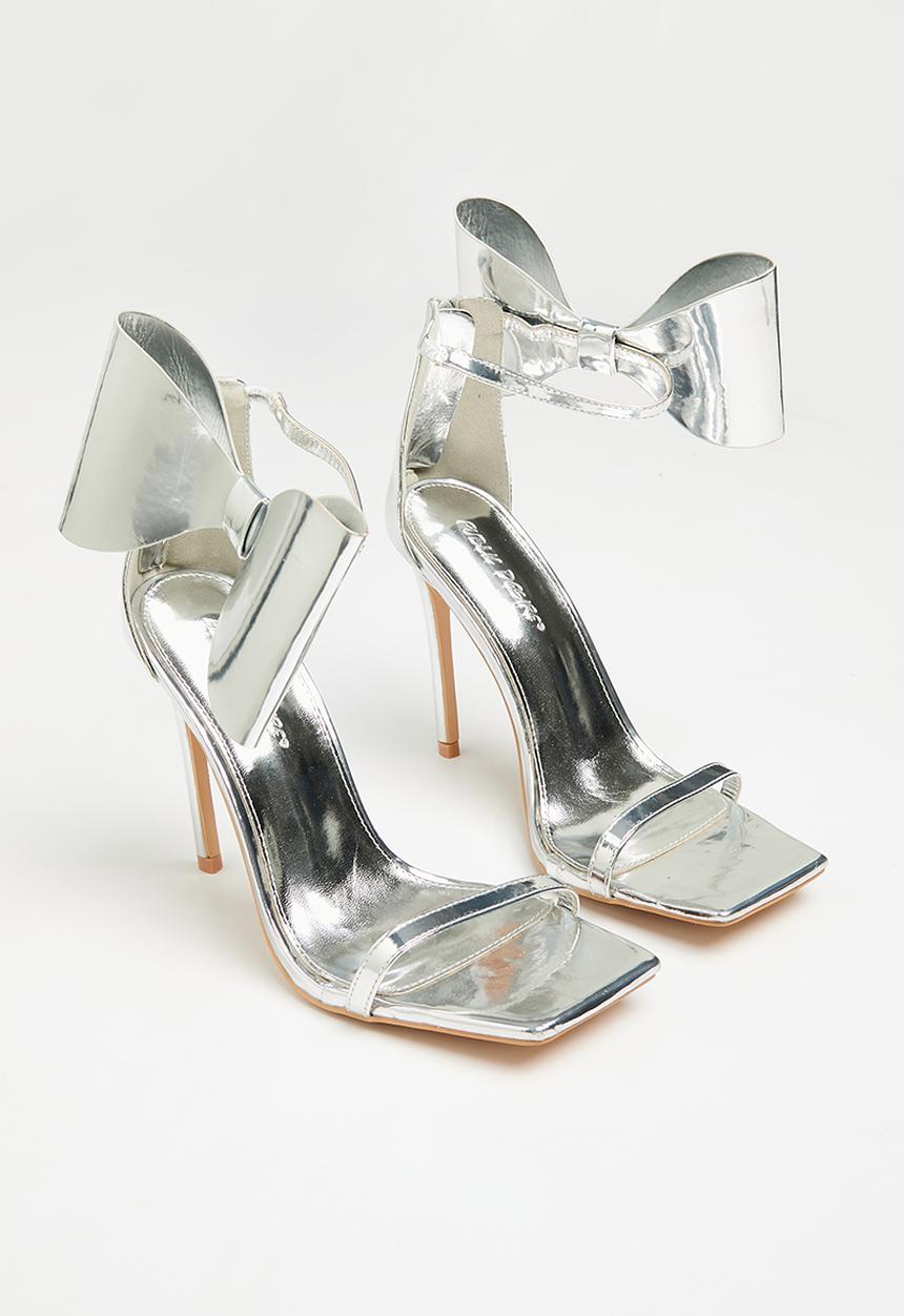 Public Desire - Ithica stiletto heel - silver mirror