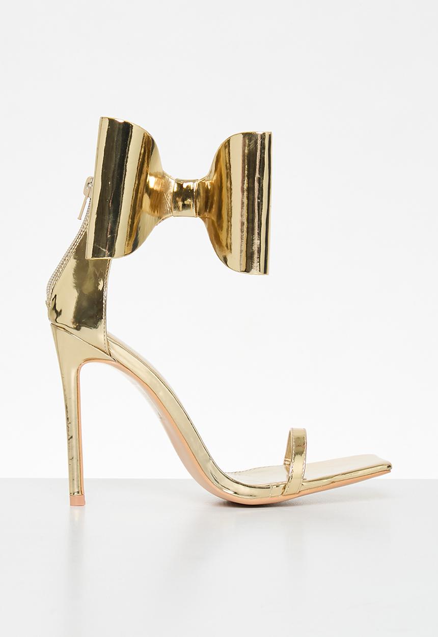 Public Desire - Ithica stiletto heel - gold mirror