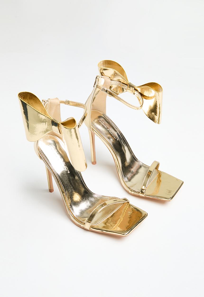 Public Desire - Ithica stiletto heel - gold mirror
