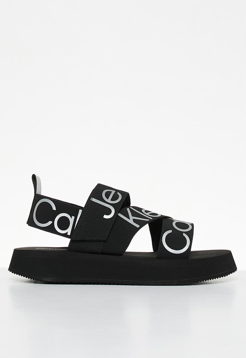 Calvin Klein - Prefersato sandal webb - black/reflective silver