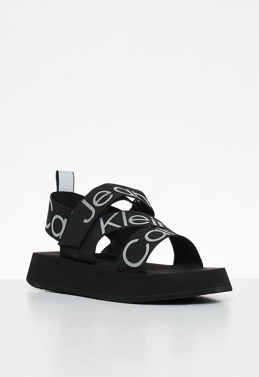 Calvin Klein - Prefersato sandal webb - black/reflective silver