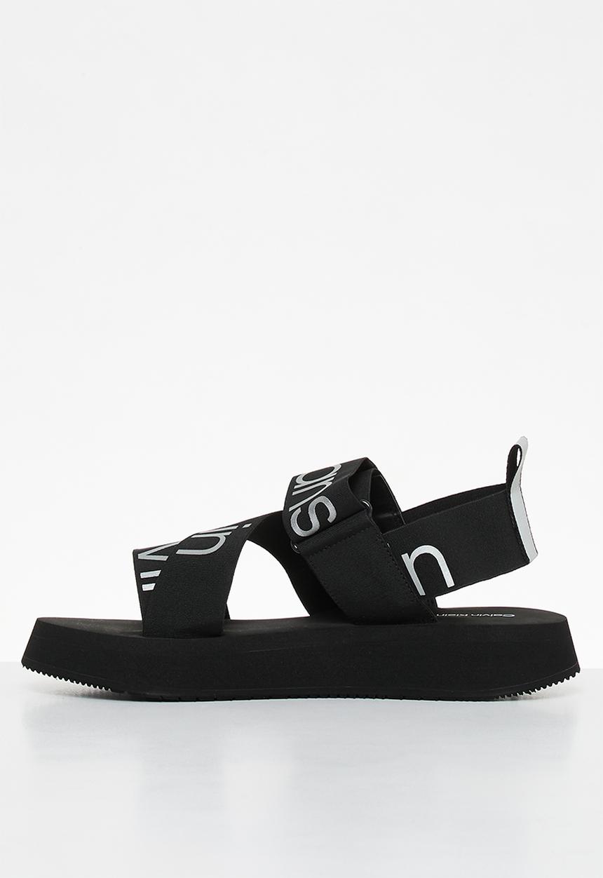 Calvin Klein - Prefersato sandal webb - black/reflective silver