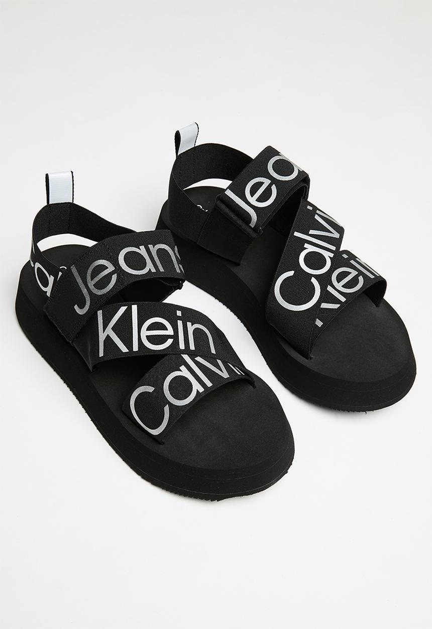 Calvin Klein - Prefersato sandal webb - black/reflective silver