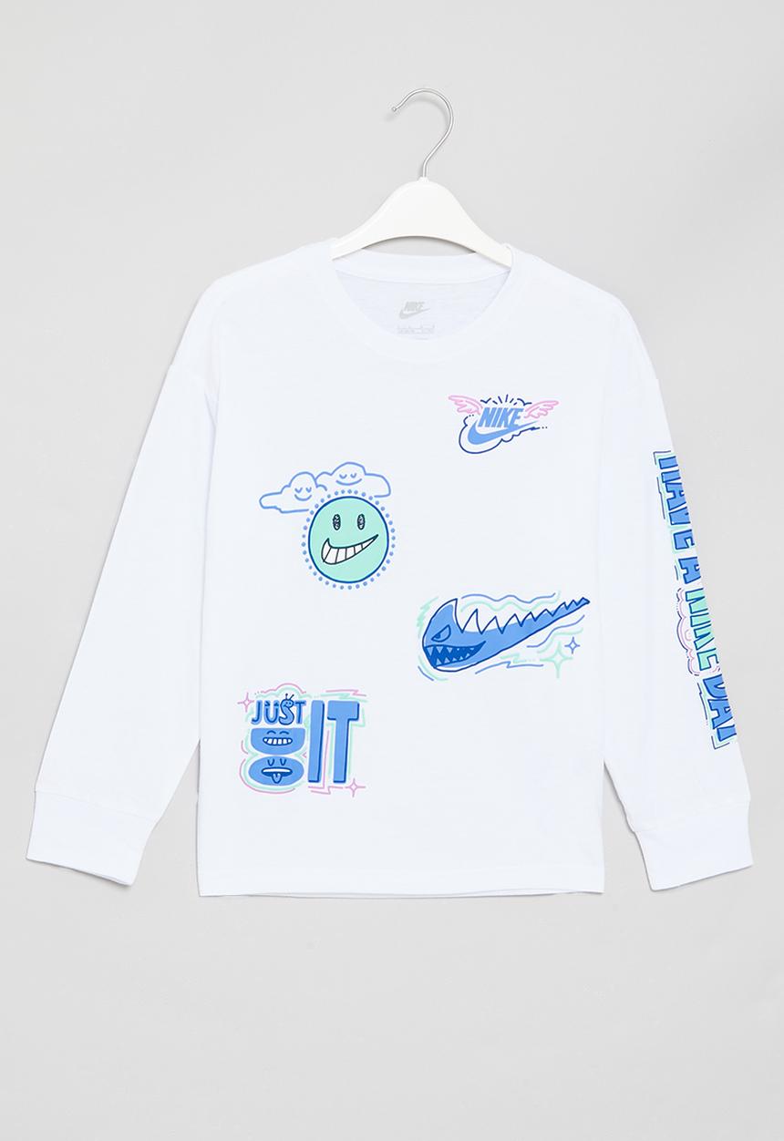 Nike - Nike art of play long sleeve tee - white