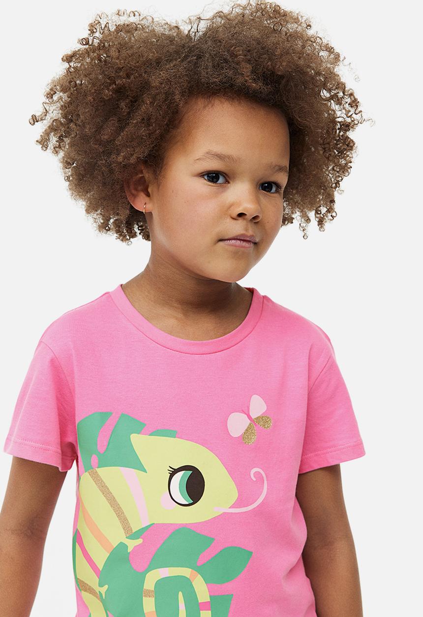 H&M - Printed T-shirt - pink