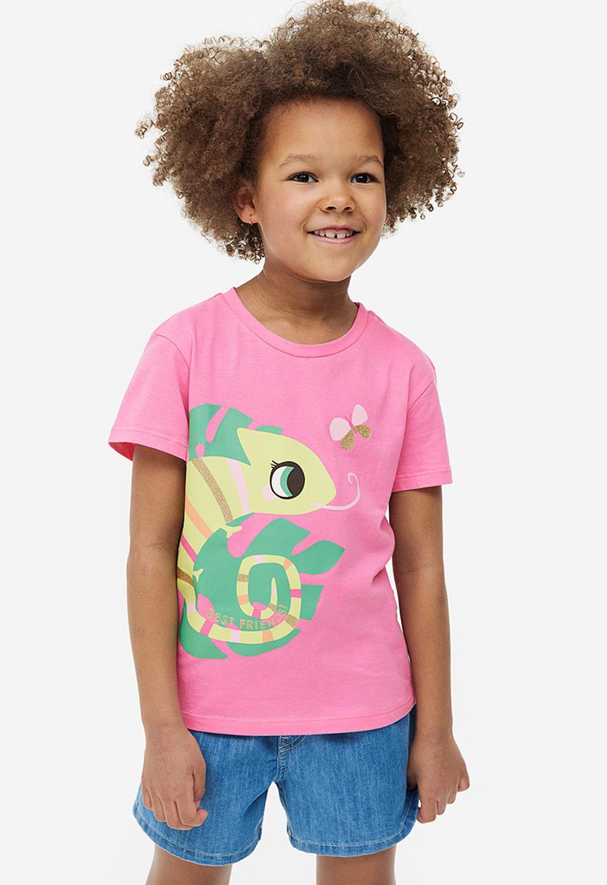 H&M - Printed T-shirt - pink