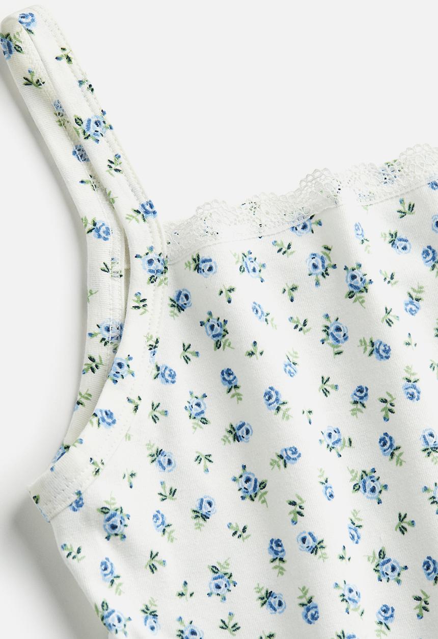 H&M - Strappy top - white/floral