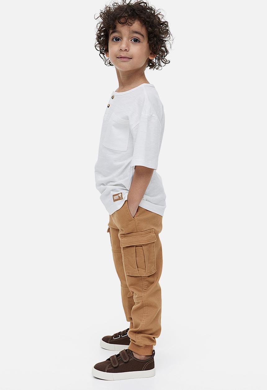 H&M - Slim fit cargo joggers - beige