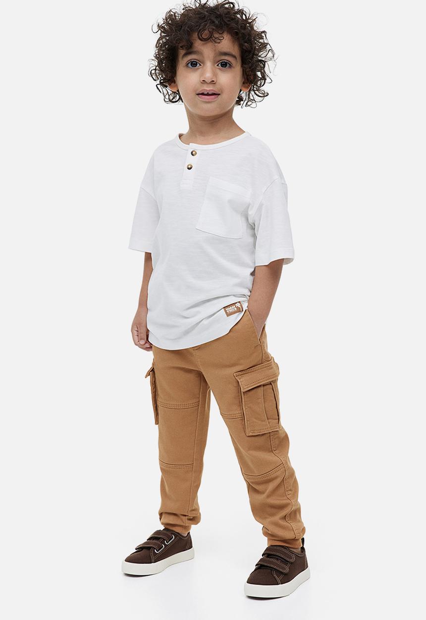 H&M - Slim fit cargo joggers - beige