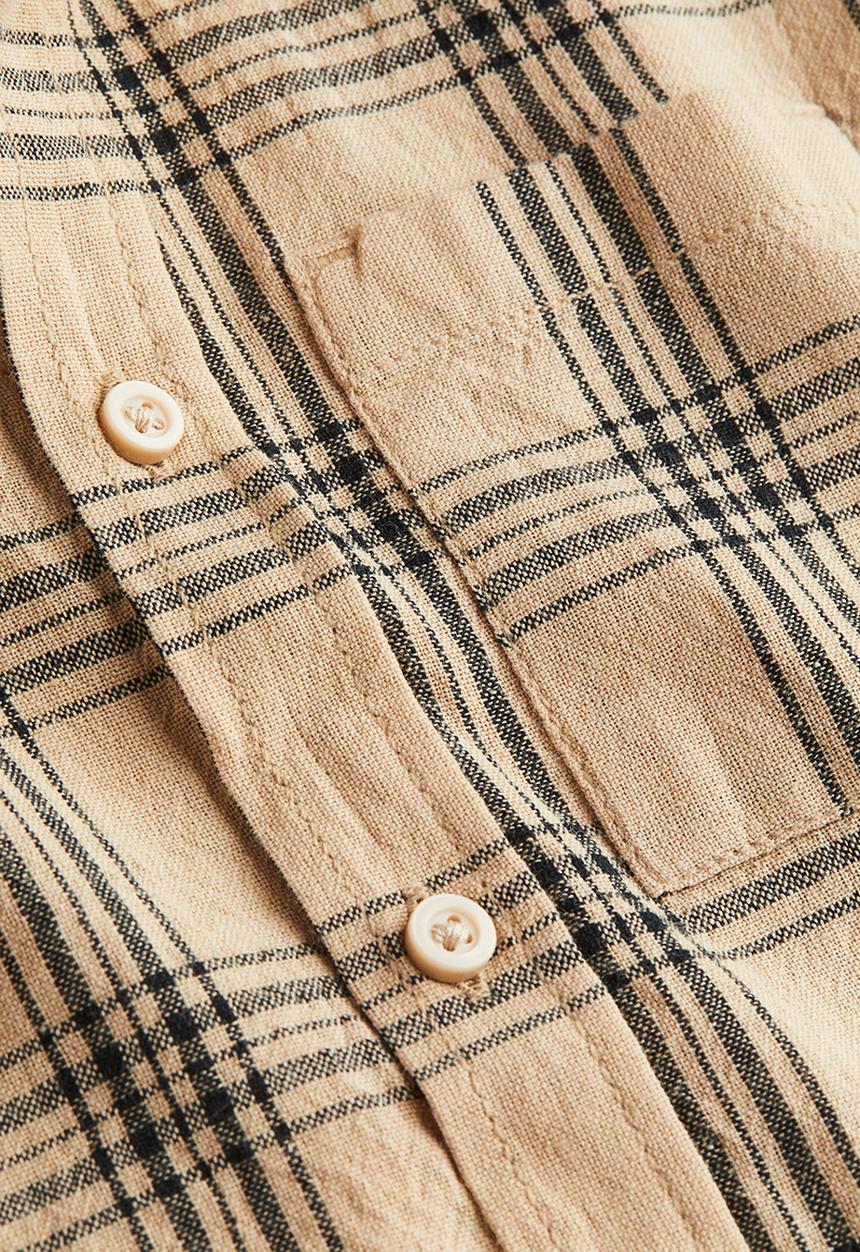 H&M - Linen-blend poplin shirt - multi
