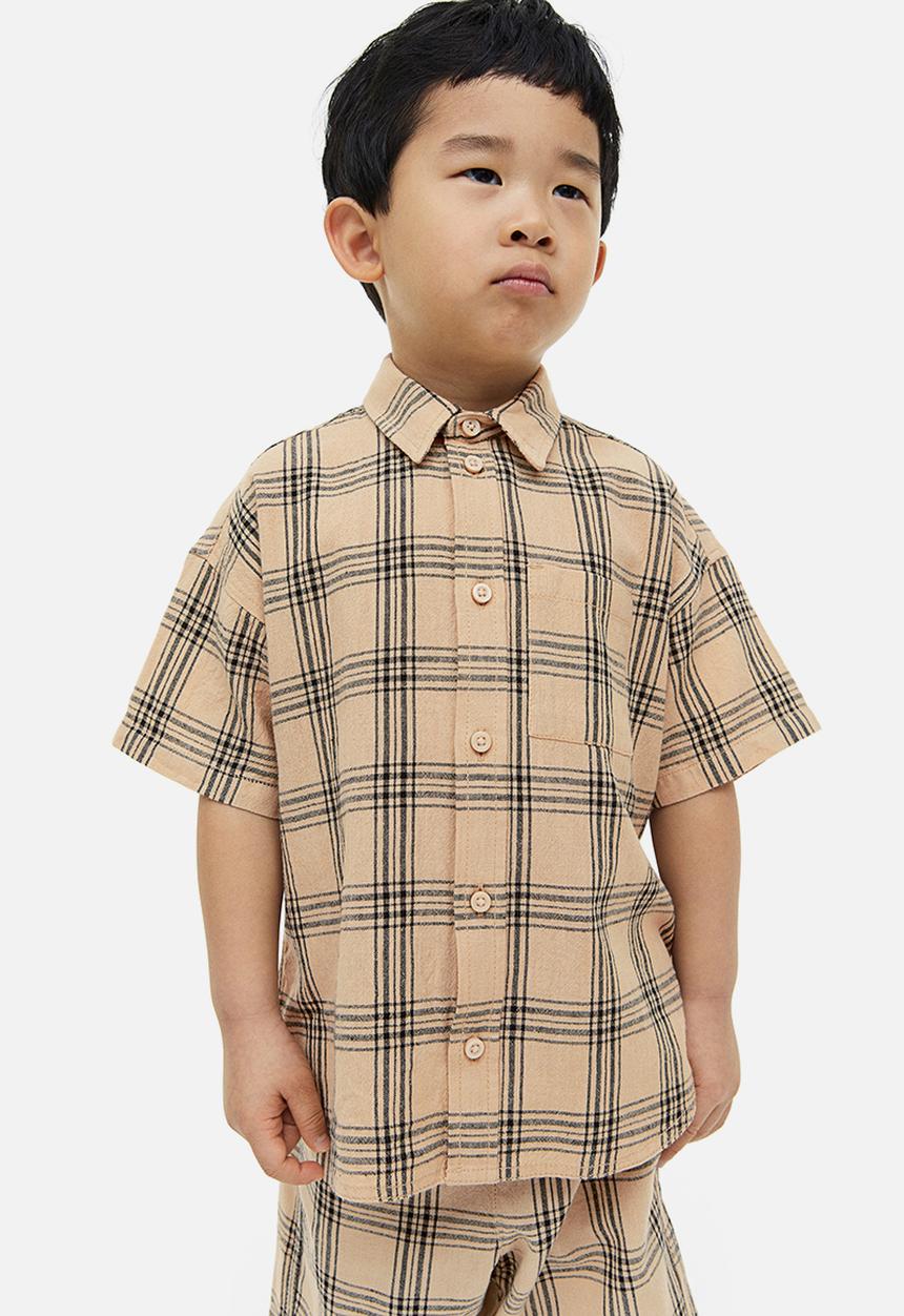 H&M - Linen-blend poplin shirt - multi