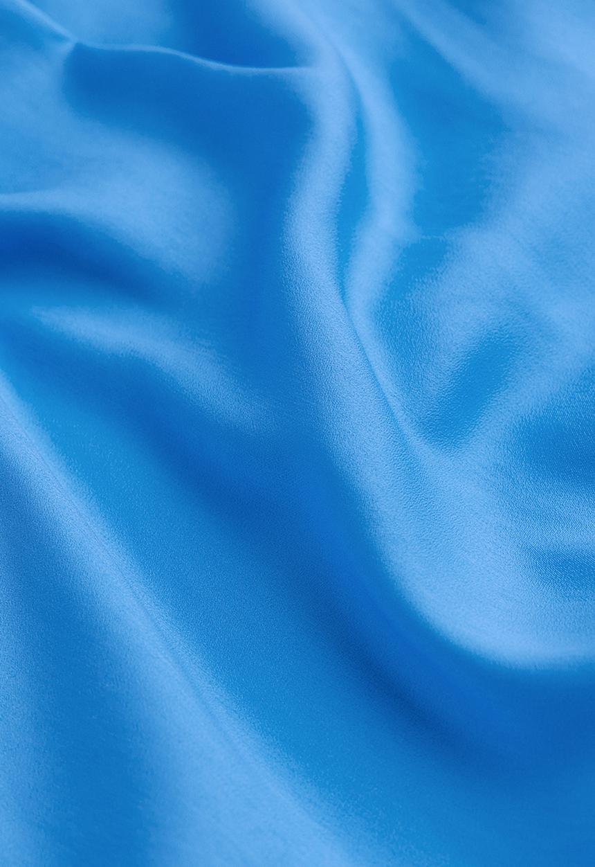 H&M - V-neck satin jumpsuit - bright blue