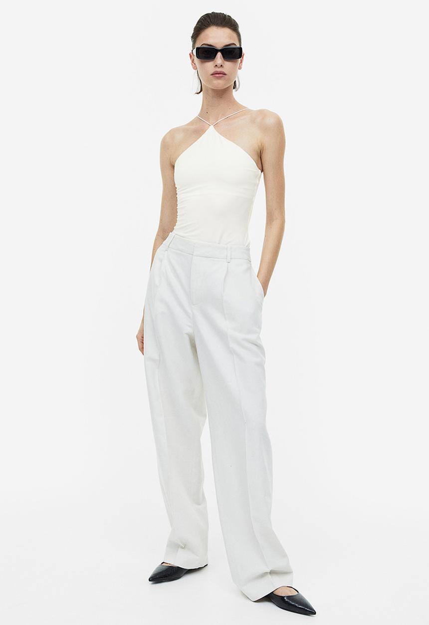 H&M - Jersey thong body - white