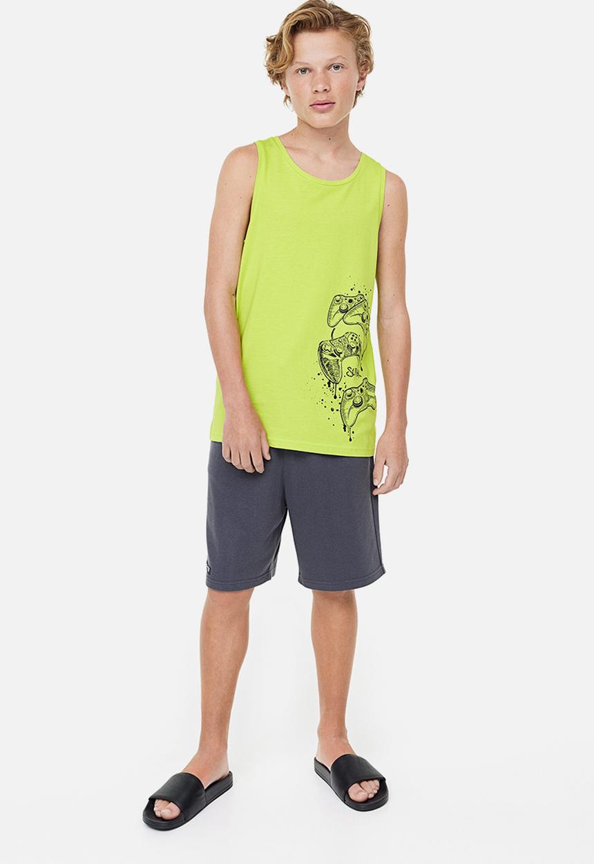 H&M - Printed sweatshorts - dark grey