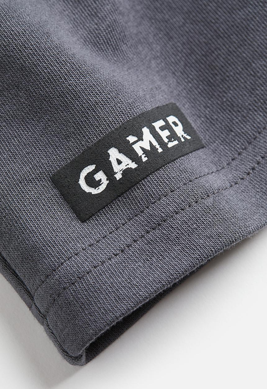 H&M - Printed sweatshorts - dark grey