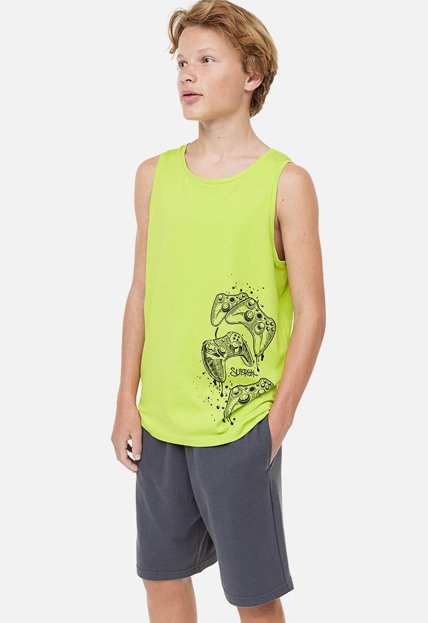 H&M - Printed sweatshorts - dark grey