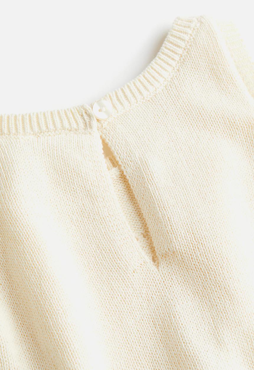 H&M - Pointelle-knit romper suit - white