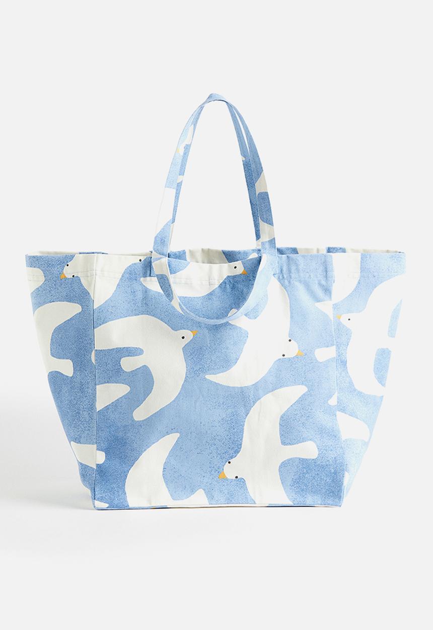 H&M - Patterned beach bag - blue
