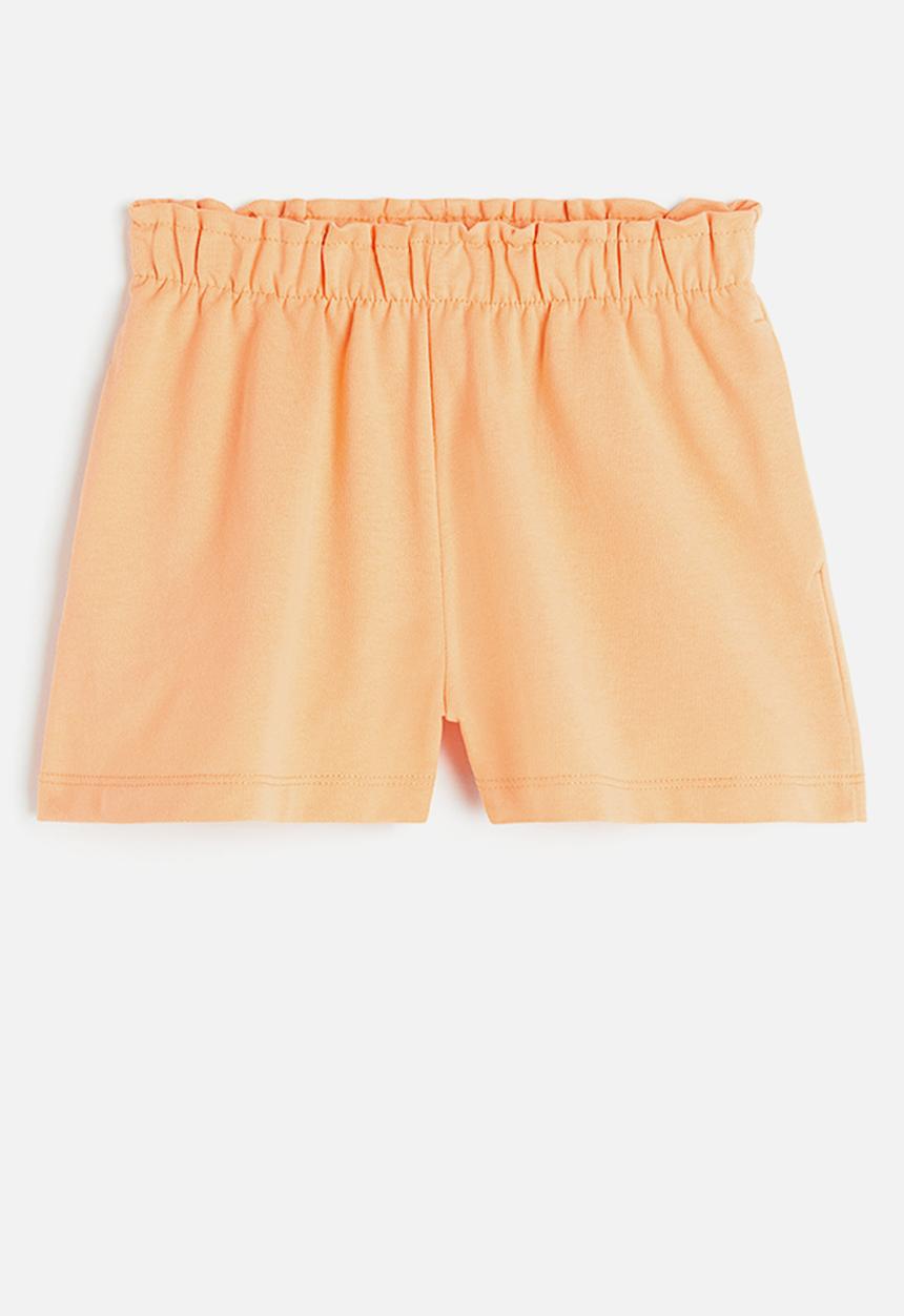 H&M - Paper bag sweatshorts - apricot