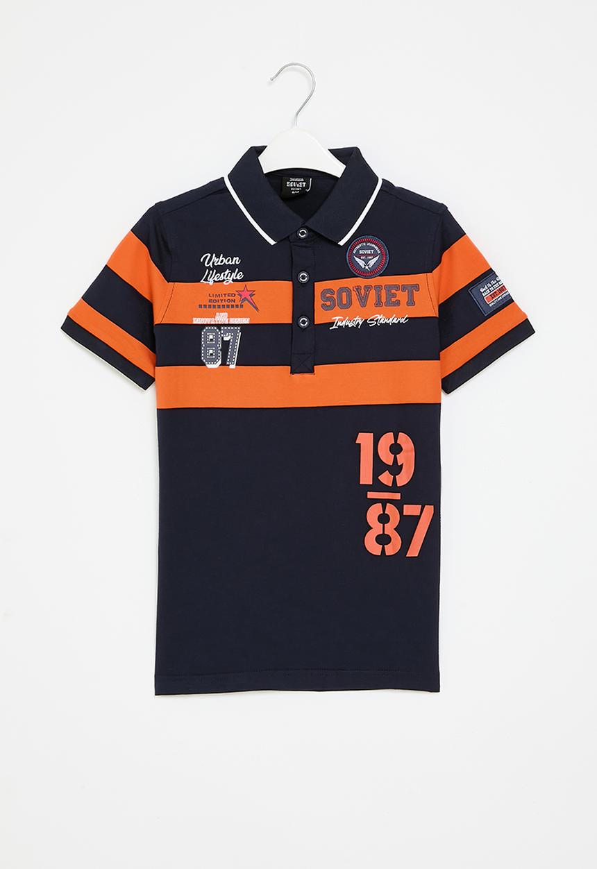 SOVIET - Short sleeve fashion golfer - navy