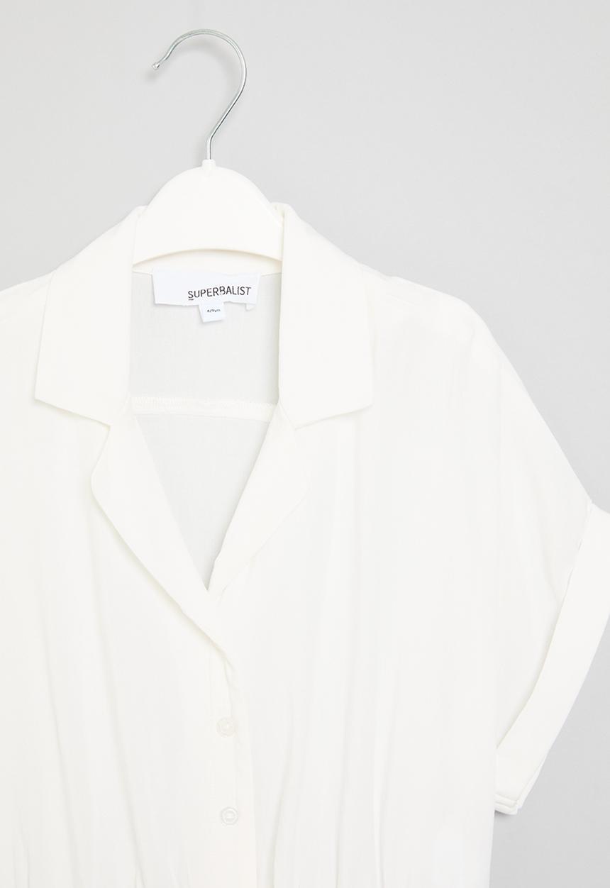 Superbalist - Short sleeve crop top - white