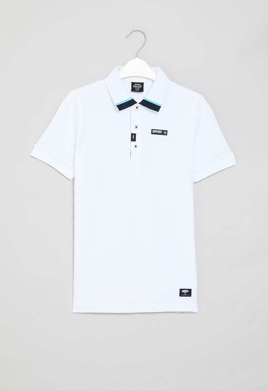 SOVIET - Boys pique golfer - white