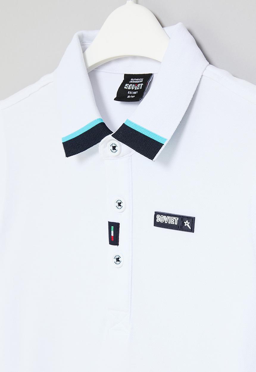 SOVIET - Boys pique golfer - white