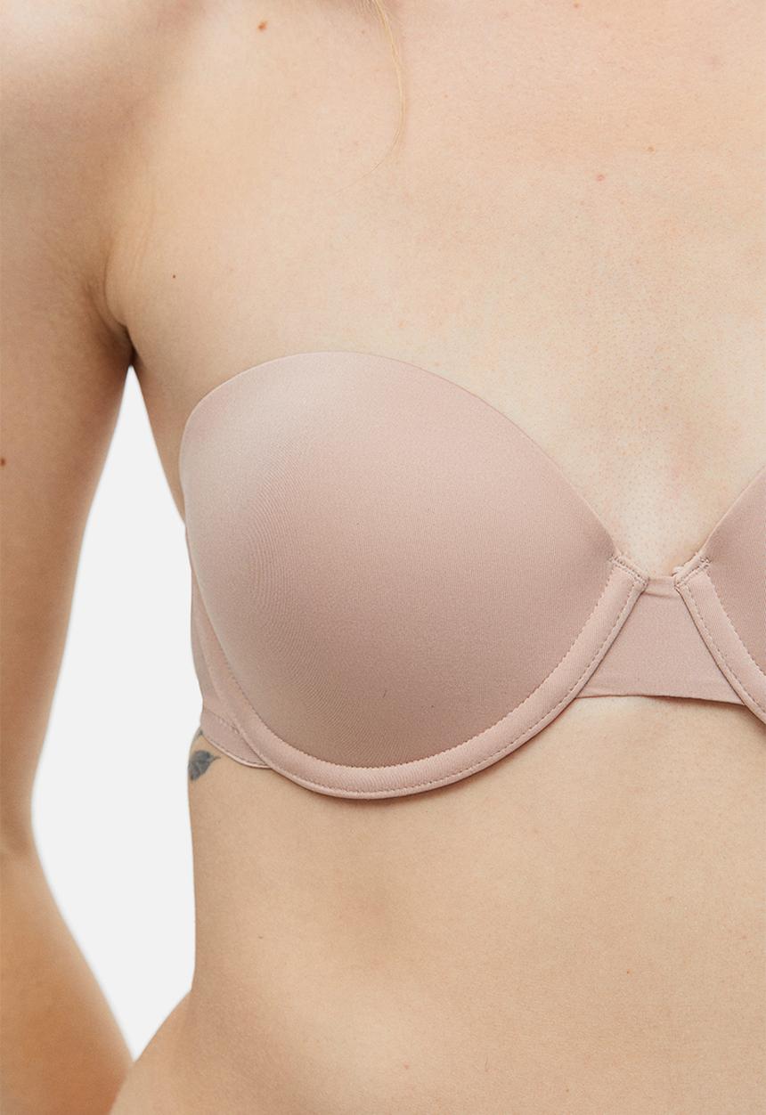H&M - 2-Pack strapless bras - light beige & black