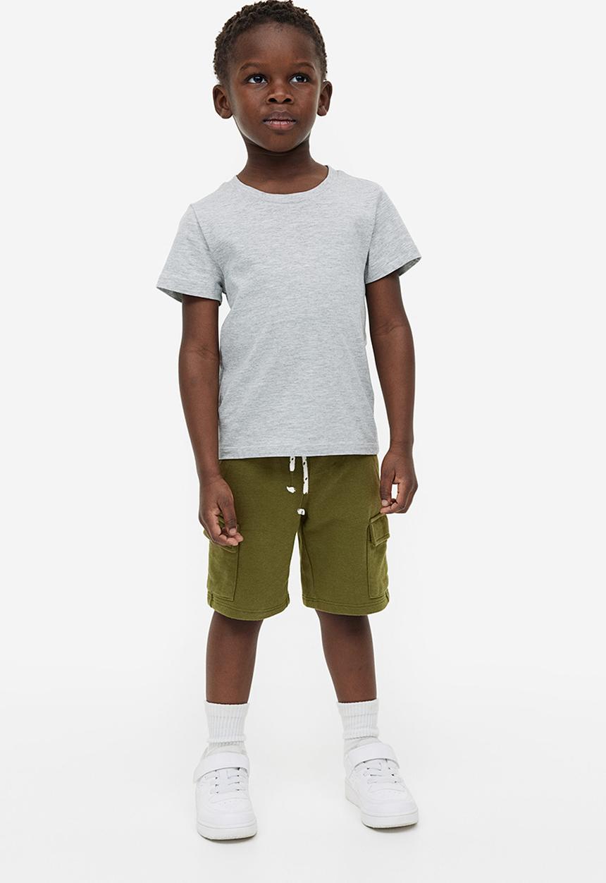 H&M - Cargo sweatshirt shorts - dark khaki green