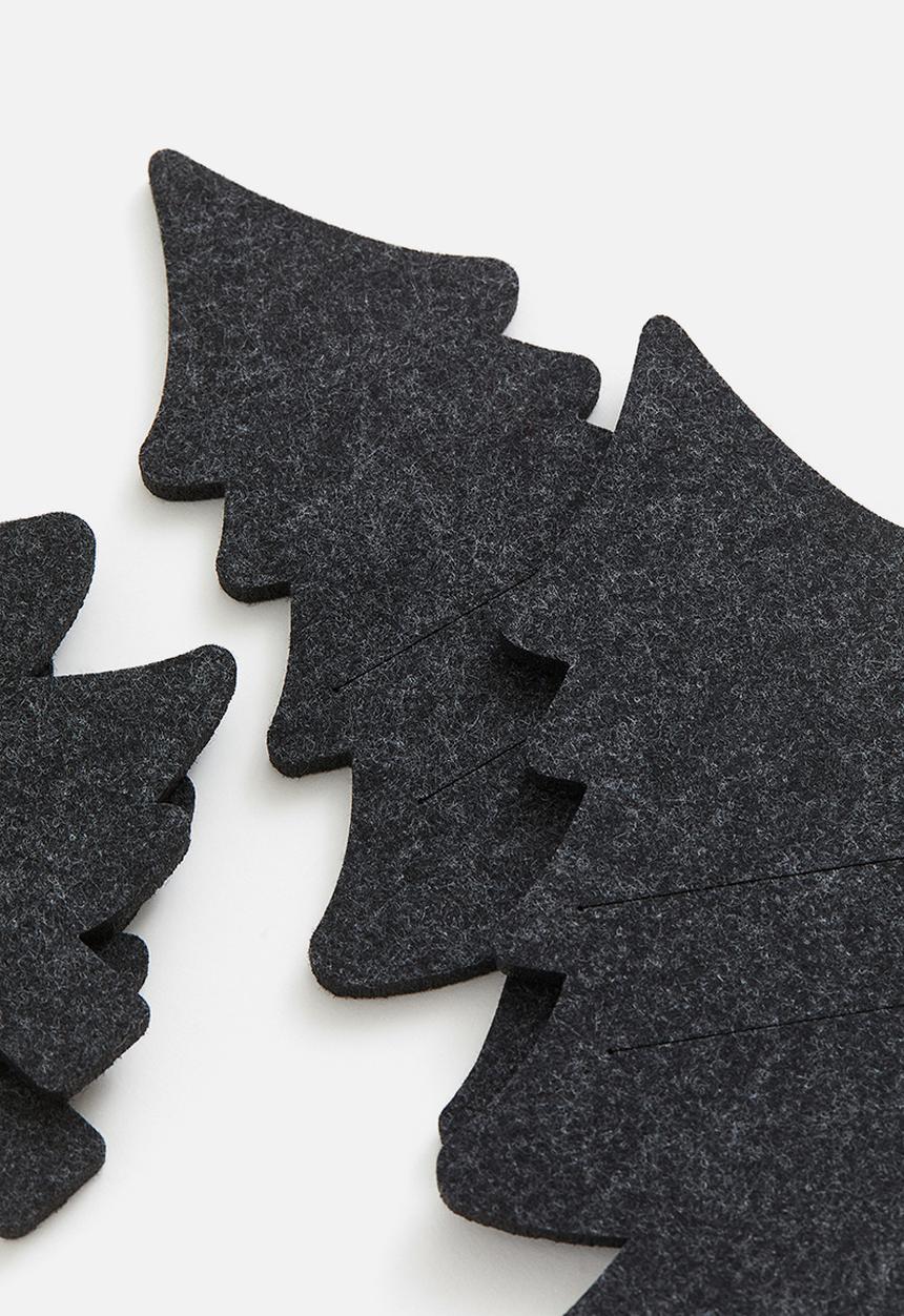 H&M - 4 Pack felt napkin holders - dark grey