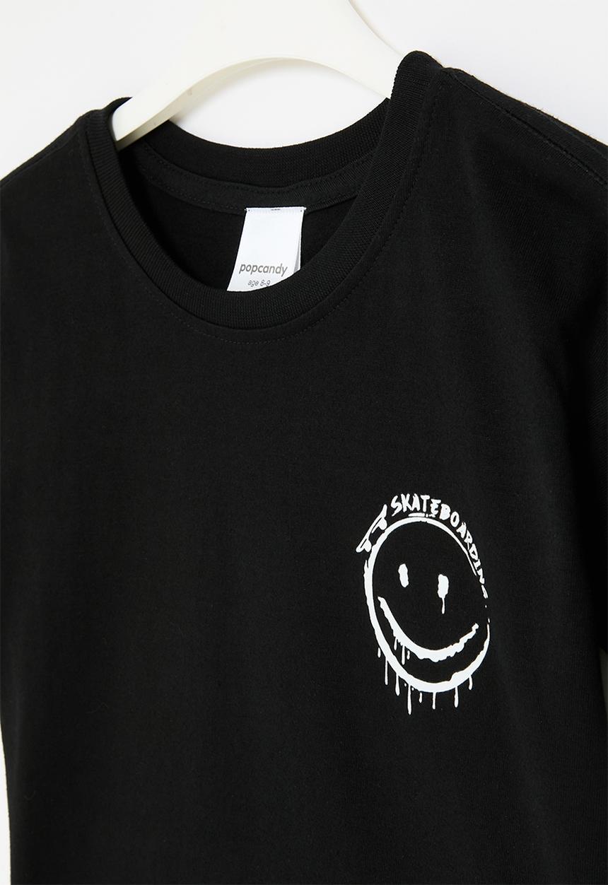Pop Candy - Smiley face tee - black
