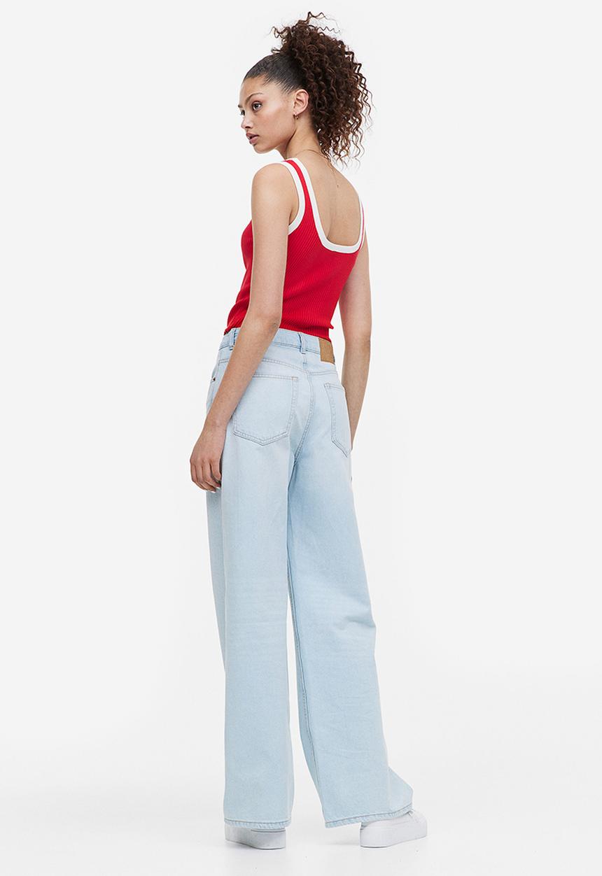 H&M - Rib-knit vest top - bright red