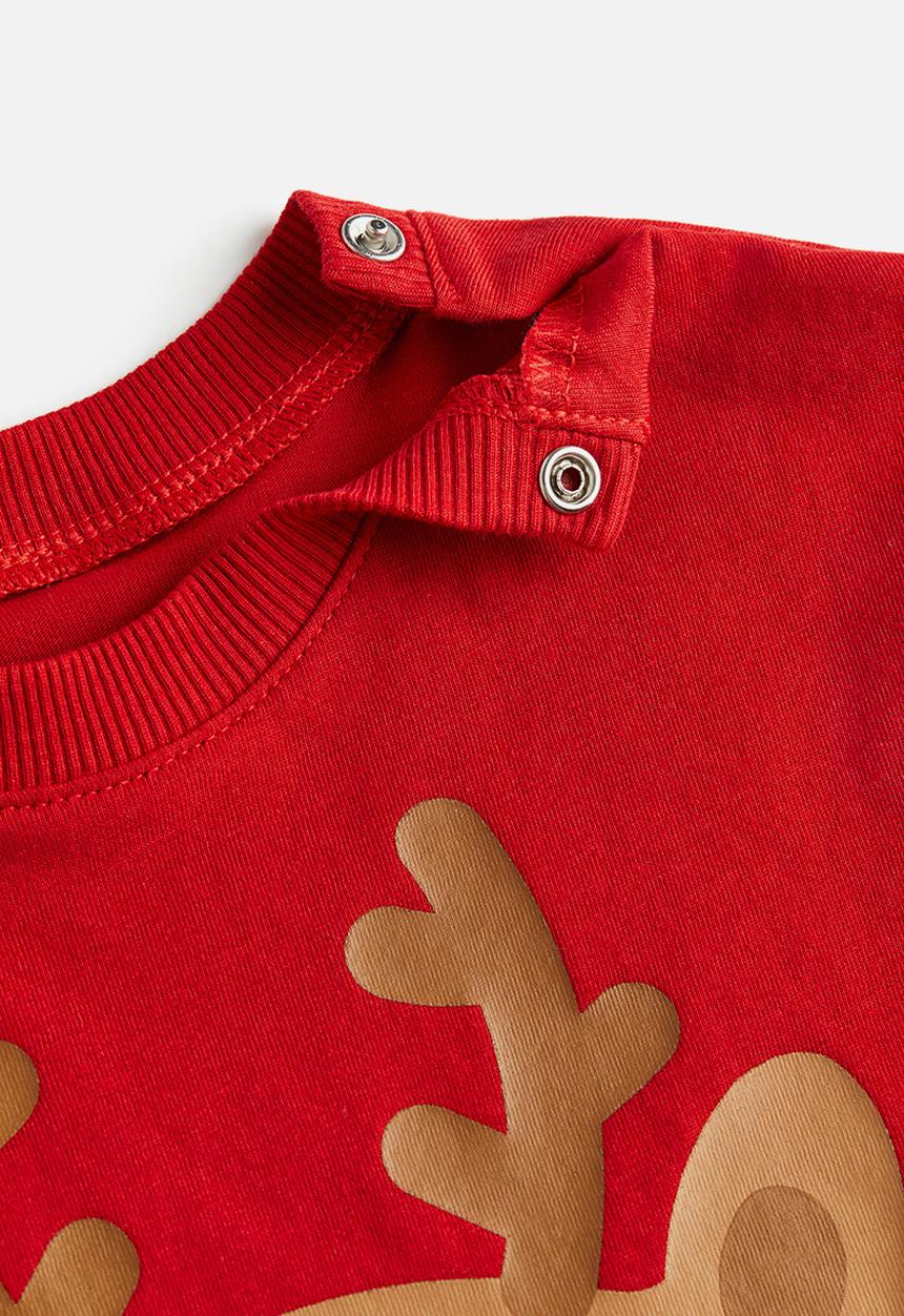 H&M - Printed t-shirt - red reindeer