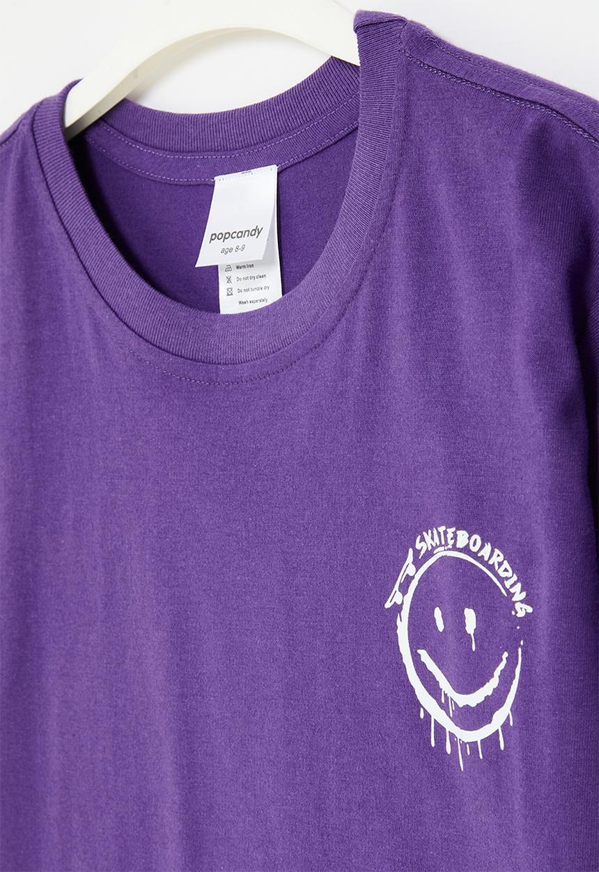 Pop Candy - Smiley tee - purple