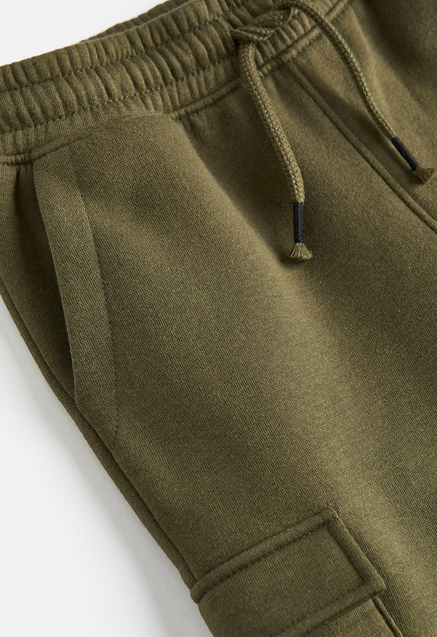 H&M - Cargo joggers - dark khaki green 
