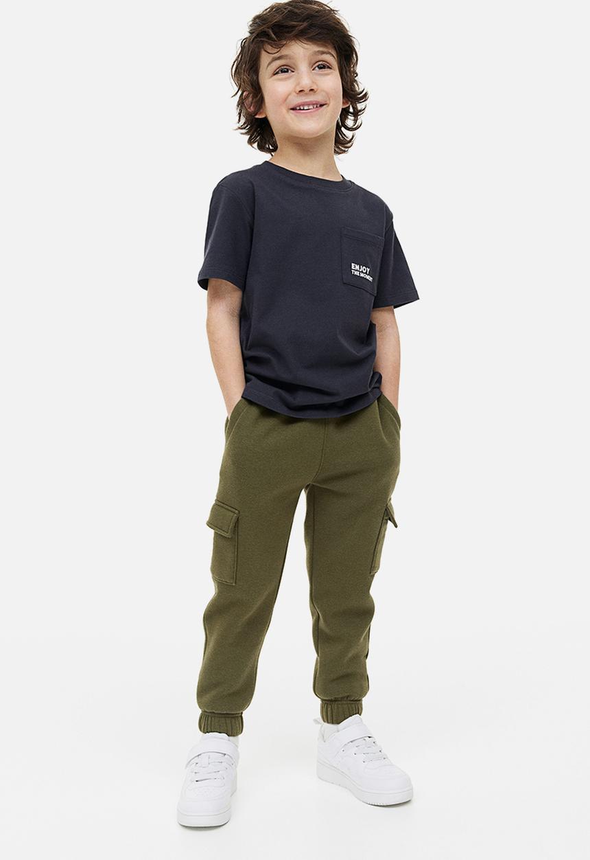 H&M - Cargo joggers - dark khaki green 