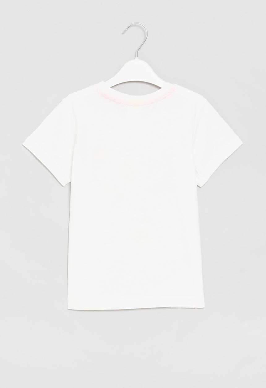 Pop Candy - Printed tee - pink & white