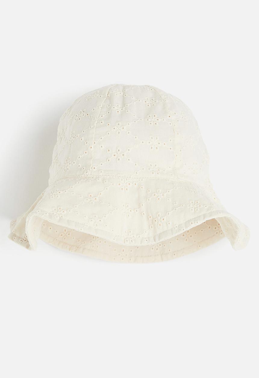 H&M - Broderie anglaise sun hat - cream 