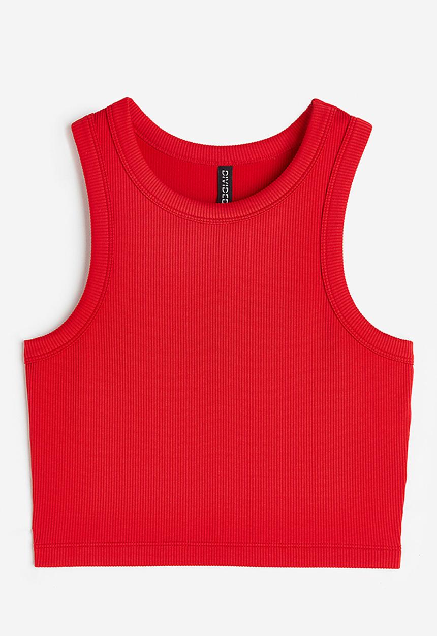 H&M - Cropped vest top - red