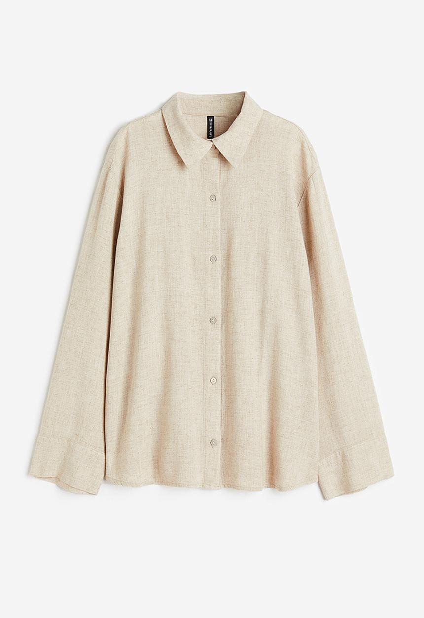H&M - Linen-blend shirt - beige