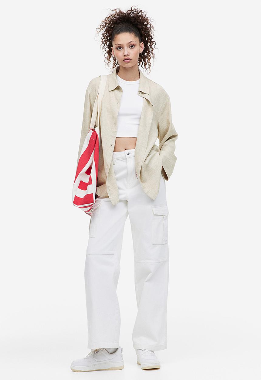 H&M - Linen-blend shirt - beige