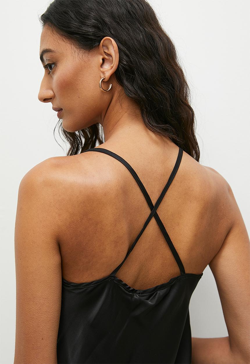 Superbalist - Cowl neck cami - black