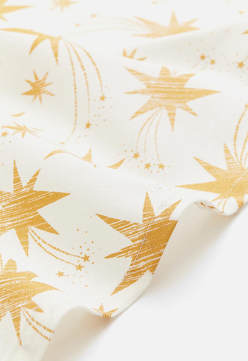 H&M - Glittery cotton tablecloth - white stars
