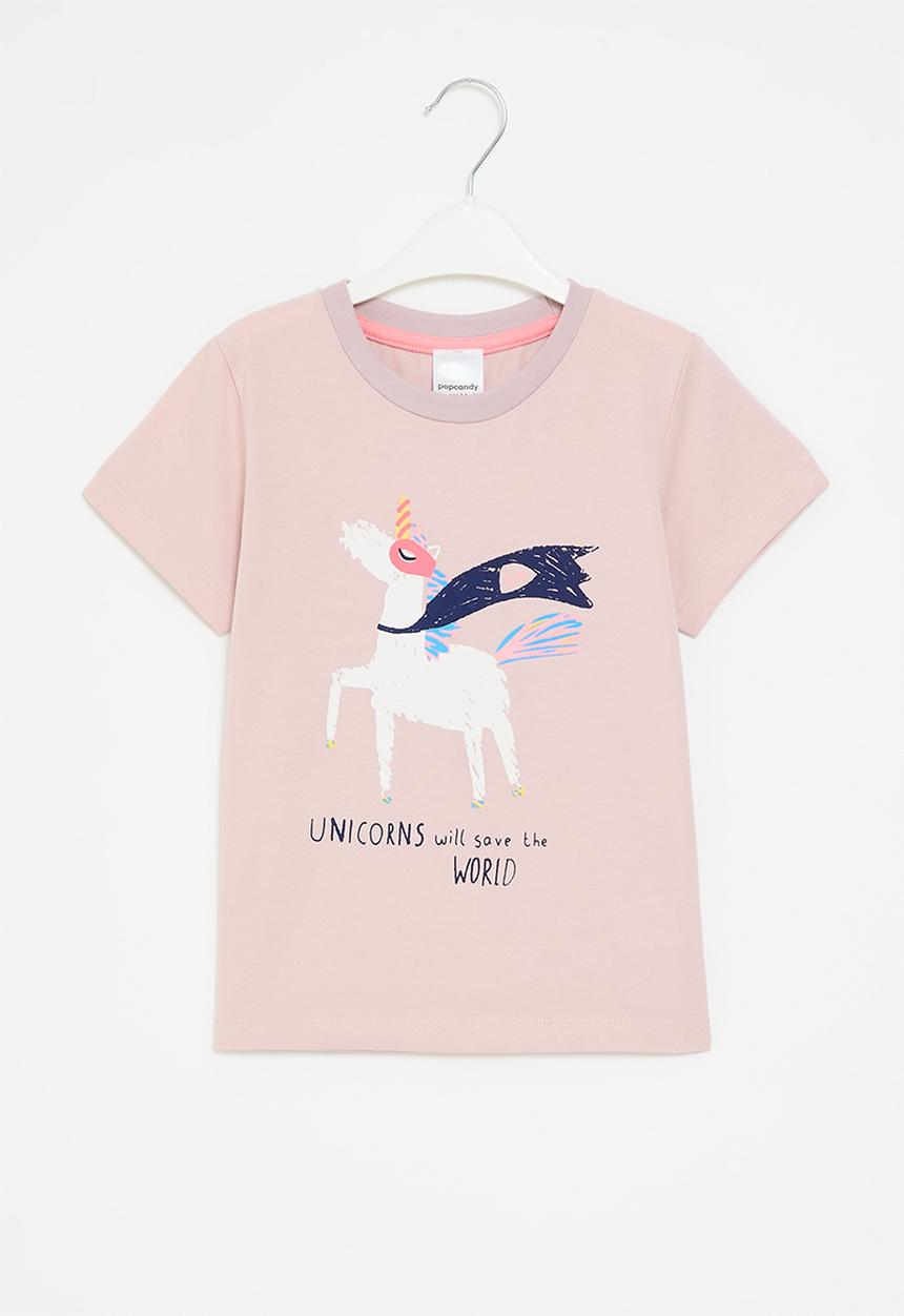 Pop Candy - Unicorn print tee - pink