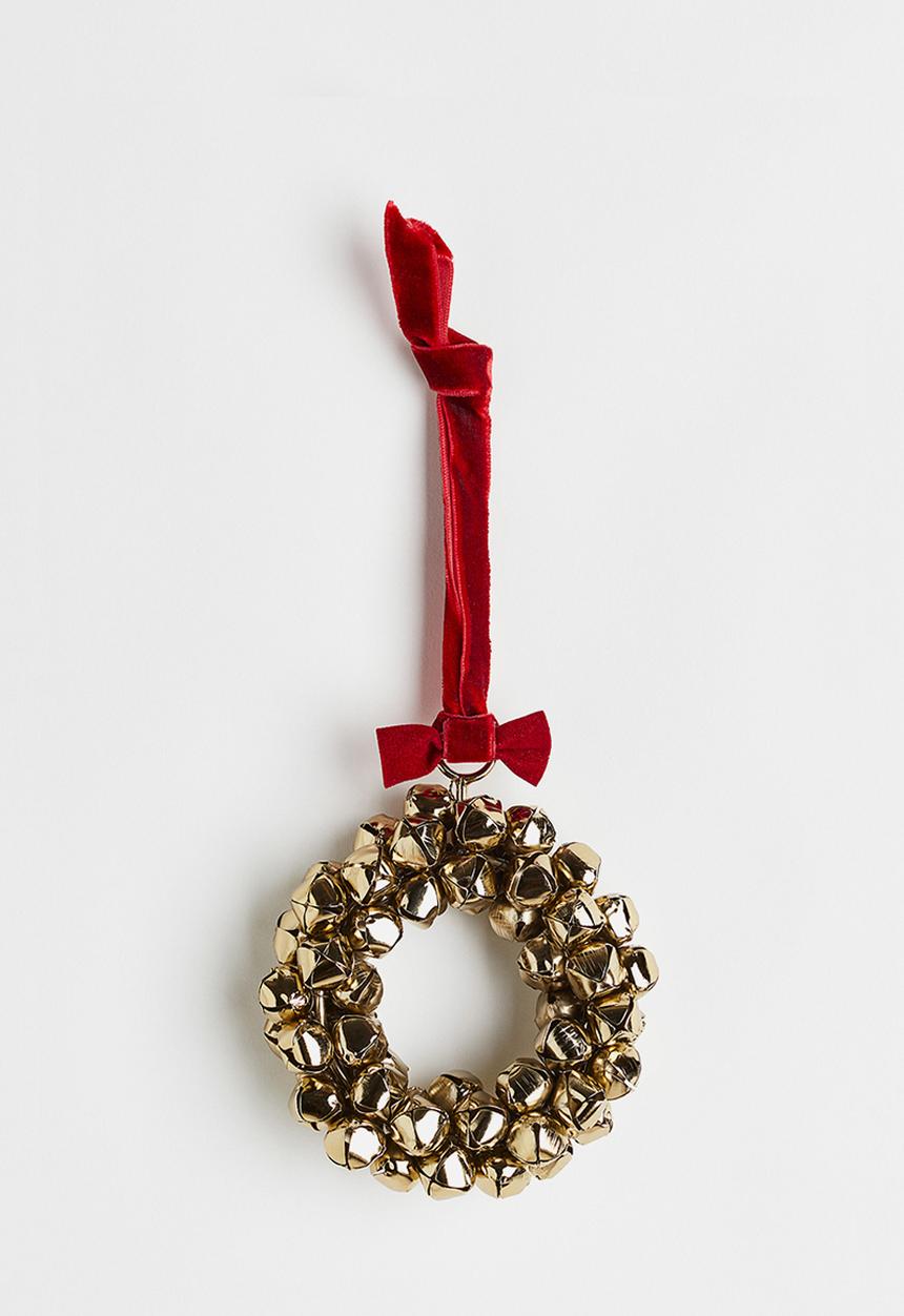 H&M - Small wreath with bells - gold coloured