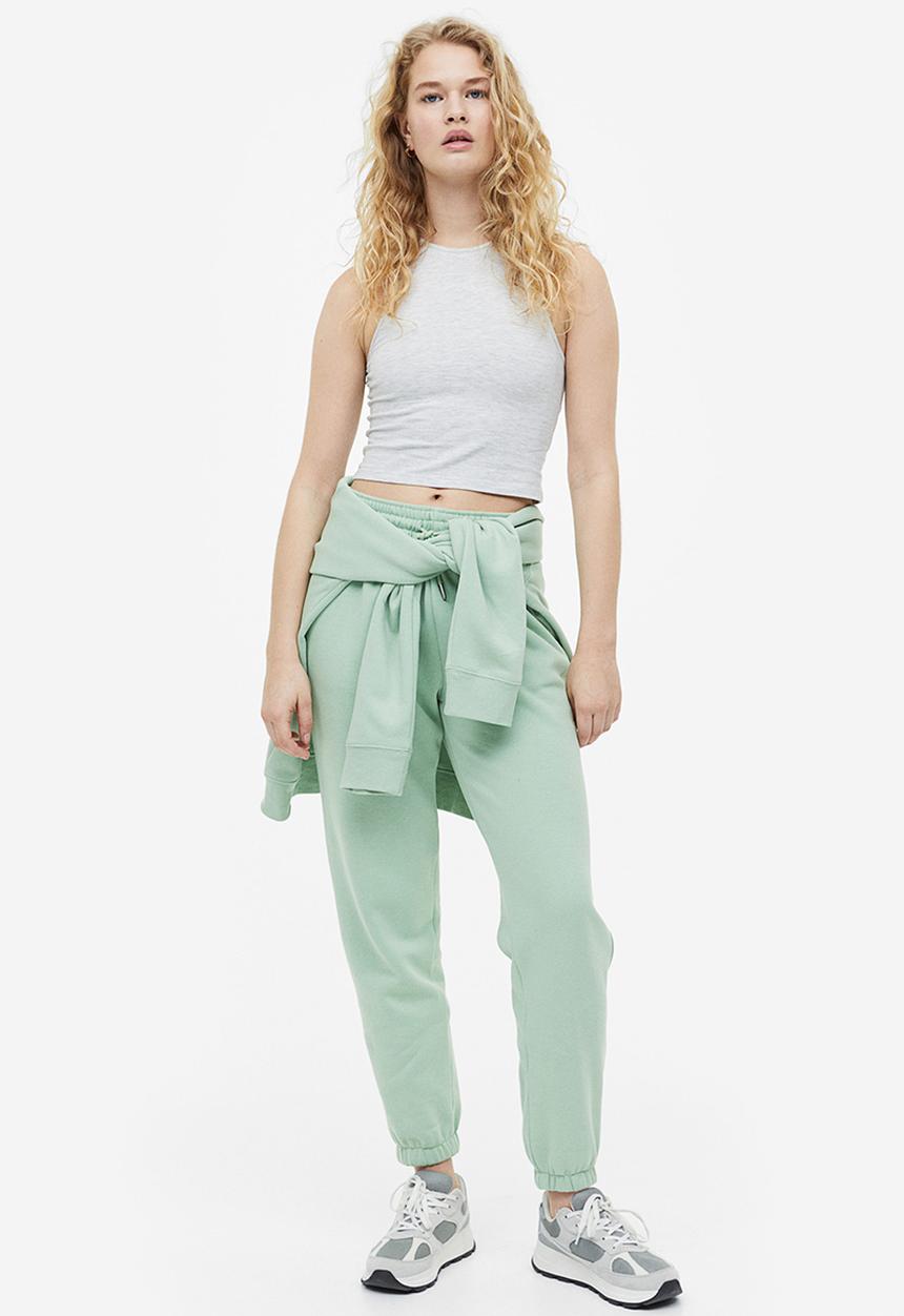 H&M - Cropped vest top - light grey marl