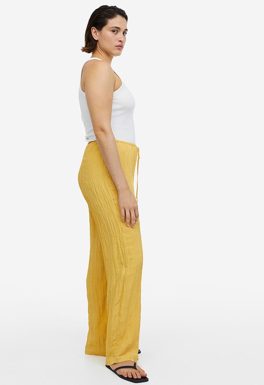 H&M - Wide pull-on trousers - yellow