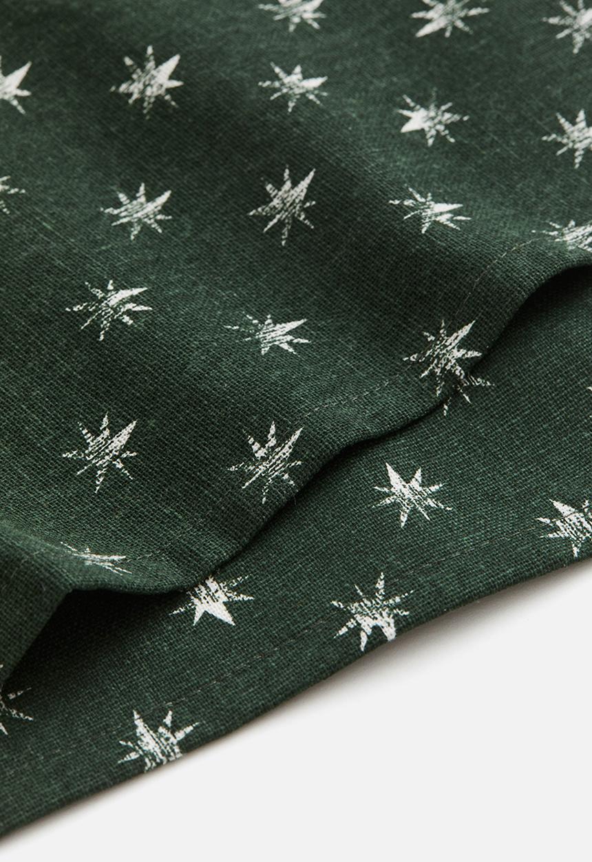 H&M - 2 Pack cotton napkins - green stars