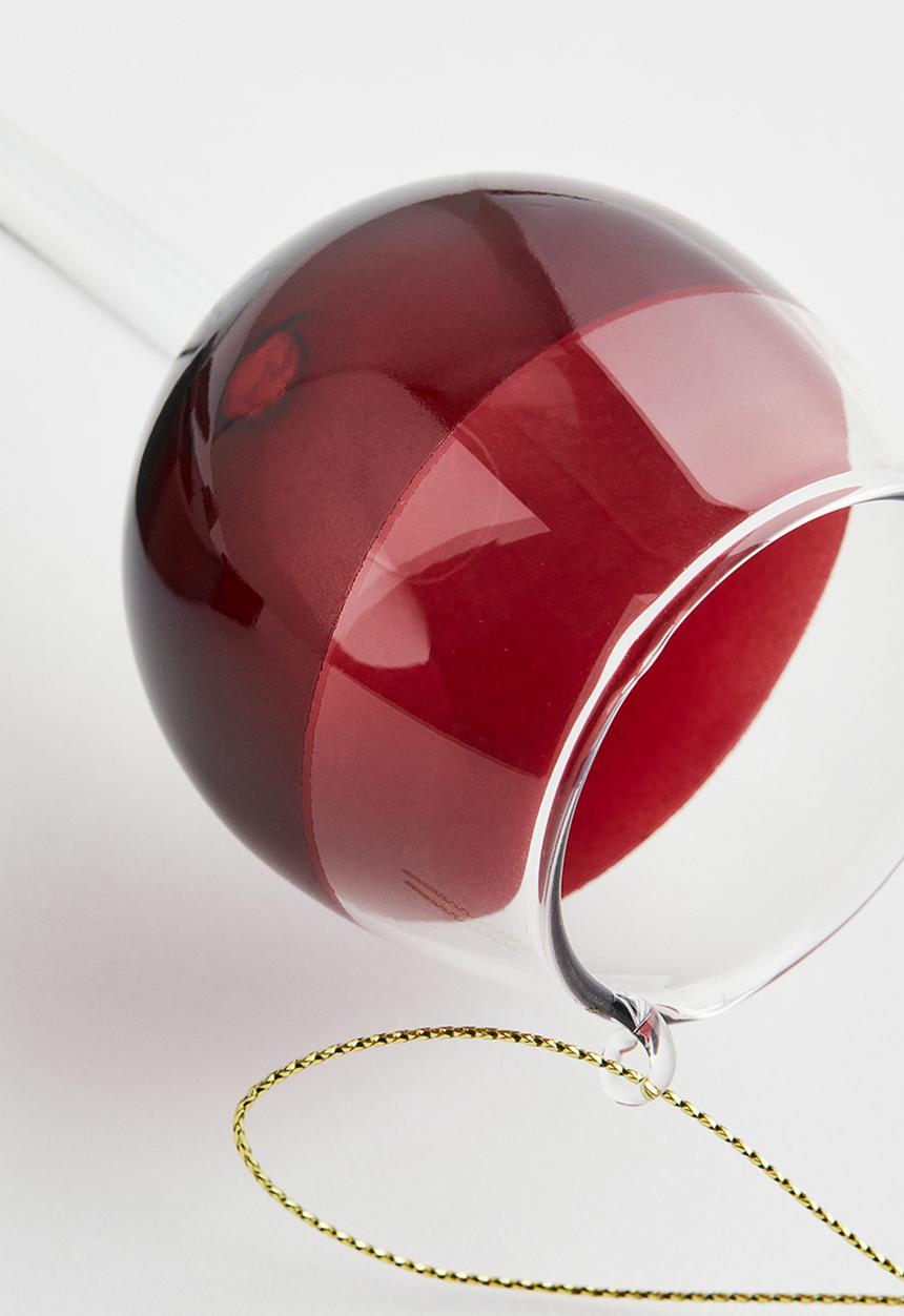 H&M - Christmas decoration - dark red wine glass