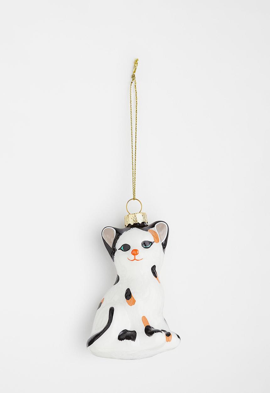 H&M - Christmas decoration - white cat